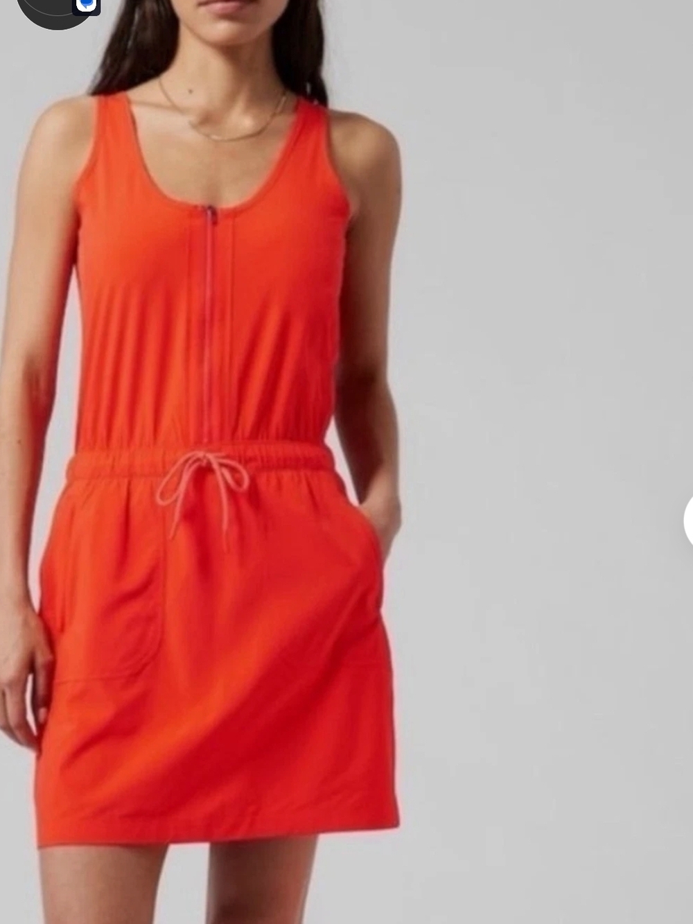 Athleta Expedition Vermillion Zip-Front Active Dress